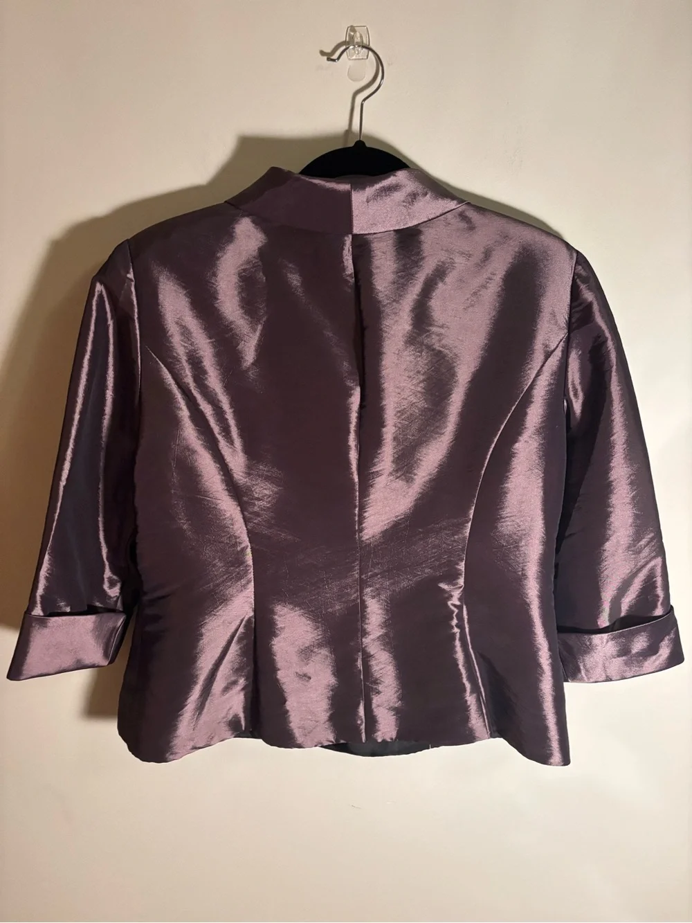Alex Evenings Plum Satin Evening Blouse